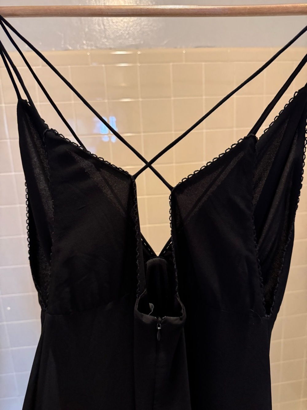 🖤 Women’s Forever 21 Sheer Black Strappy Maxi Dress with Slit 🖤 - Picture 10 of 13